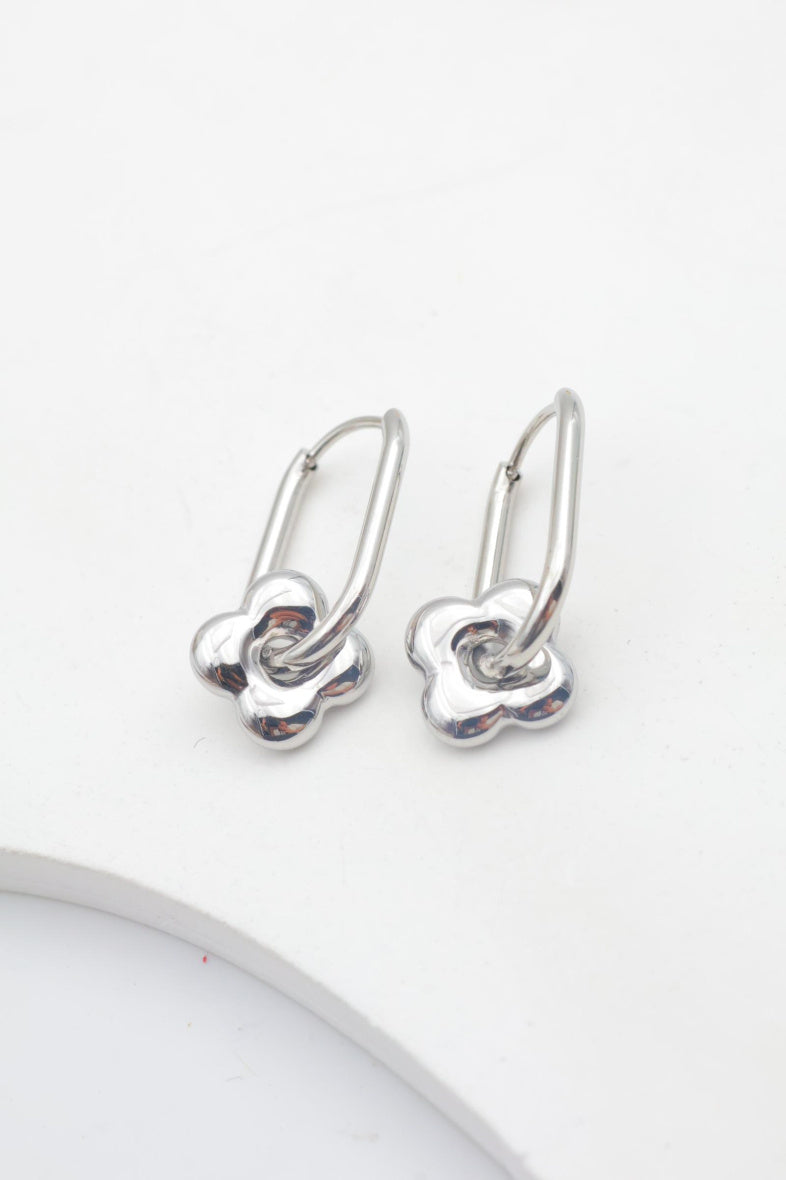 Boucles d'oreilles en acier inoxydable - ARGENT