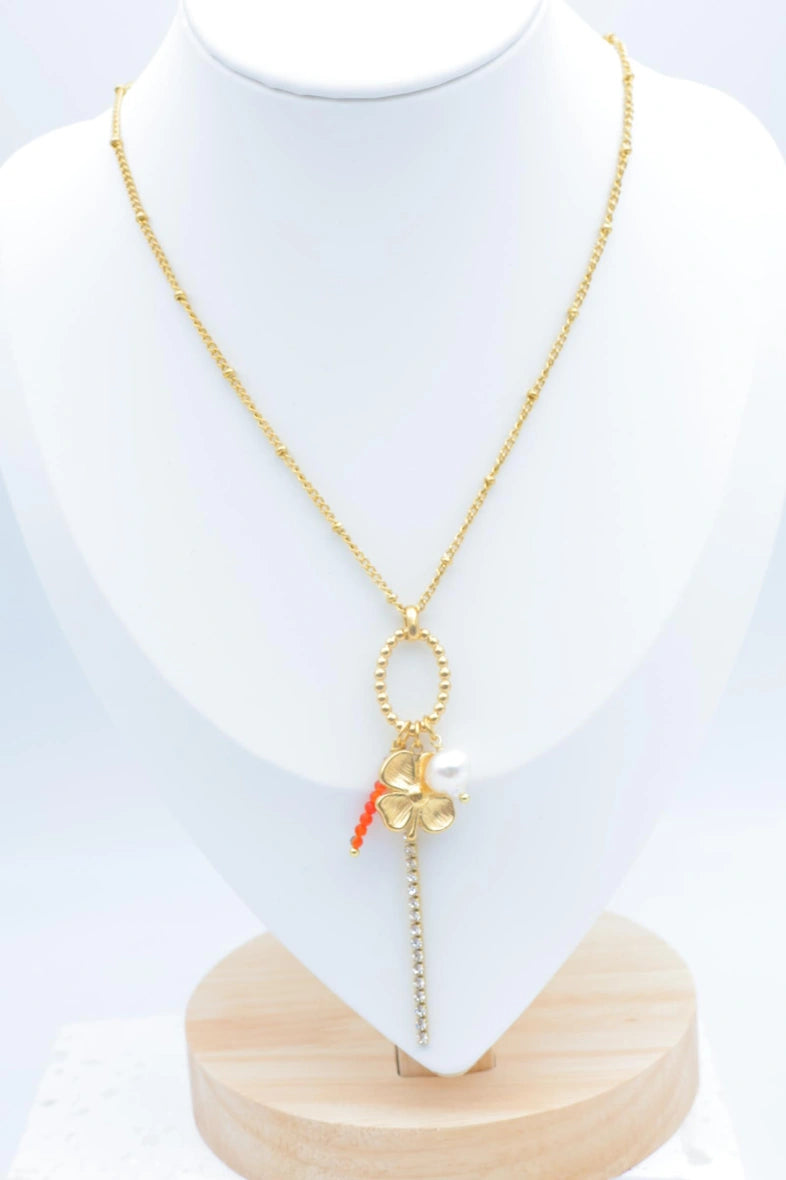 Collier en acier inoxydable - ORANGE