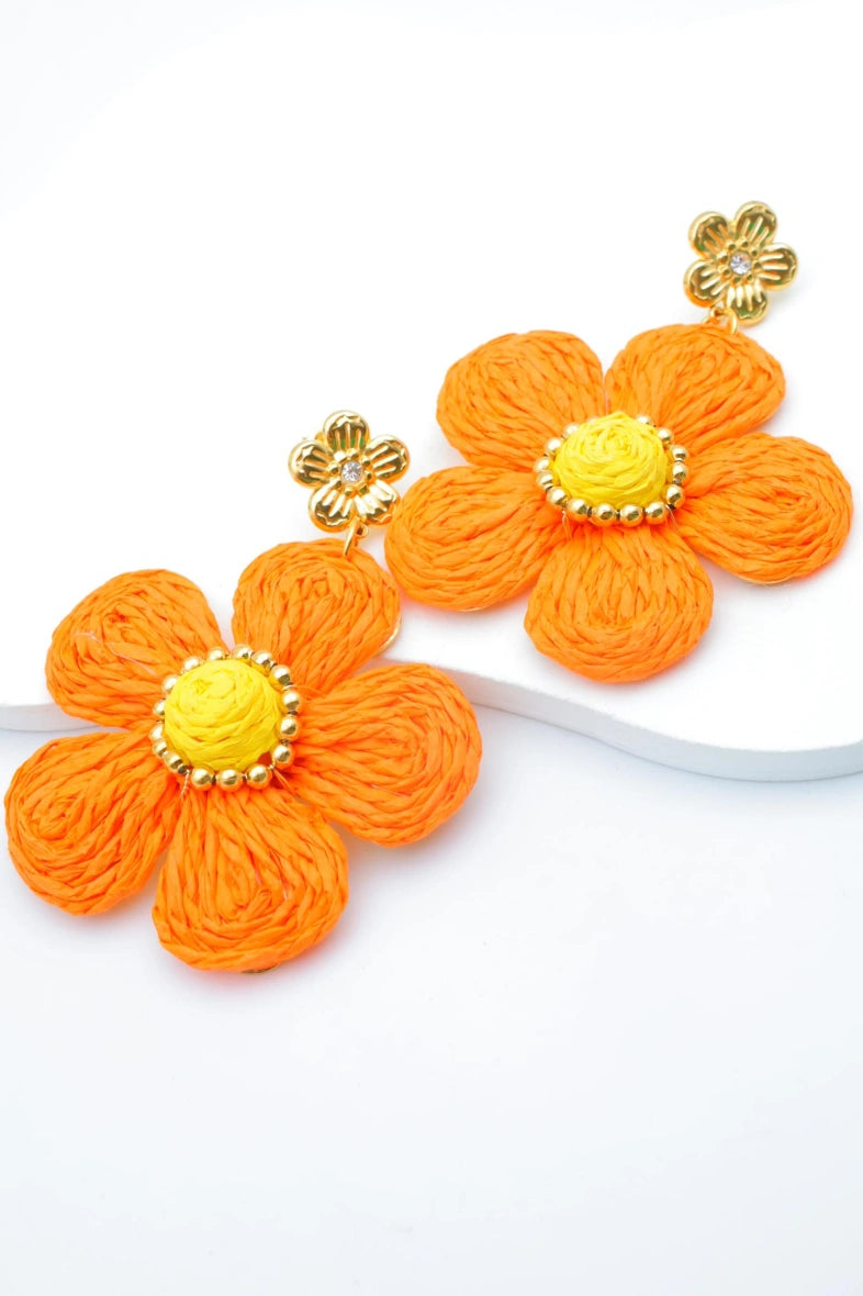 Boucles d'oreilles en acier inoxydable - ORANGE
