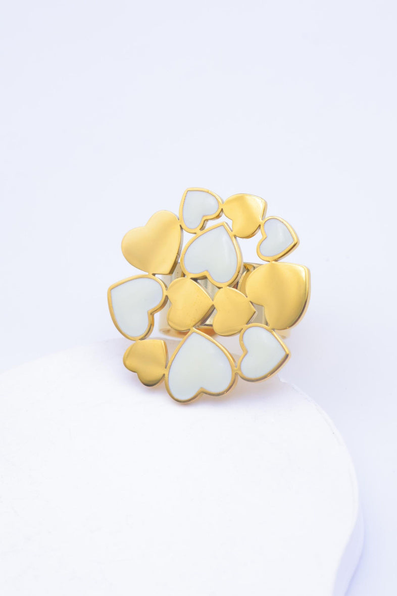 Bague en acier inoxydable ajustable - BLANC