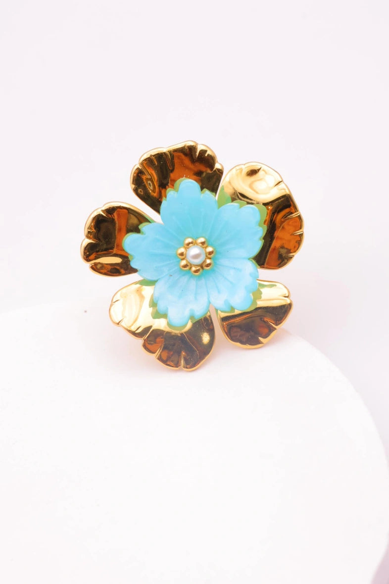 Bague en acier inoxydable ajustable - BLEU
