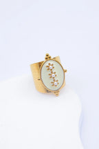 Bague en acier inoxydable ajustable - BLANC