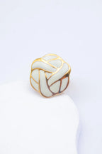 Bague en acier inoxydable ajustable - BLANC