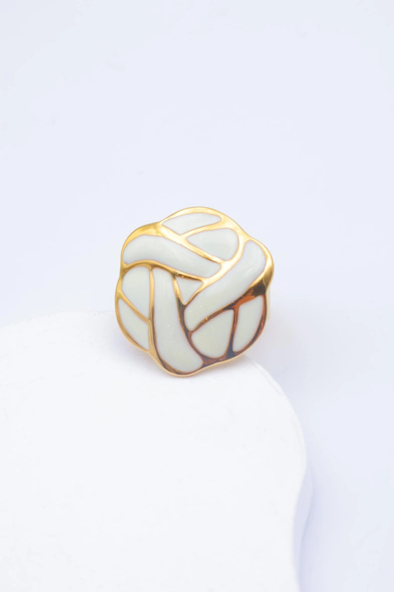 Bague en acier inoxydable ajustable - BLANC