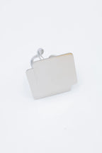 Bague en acier inoxydable ajustable - ARGENT