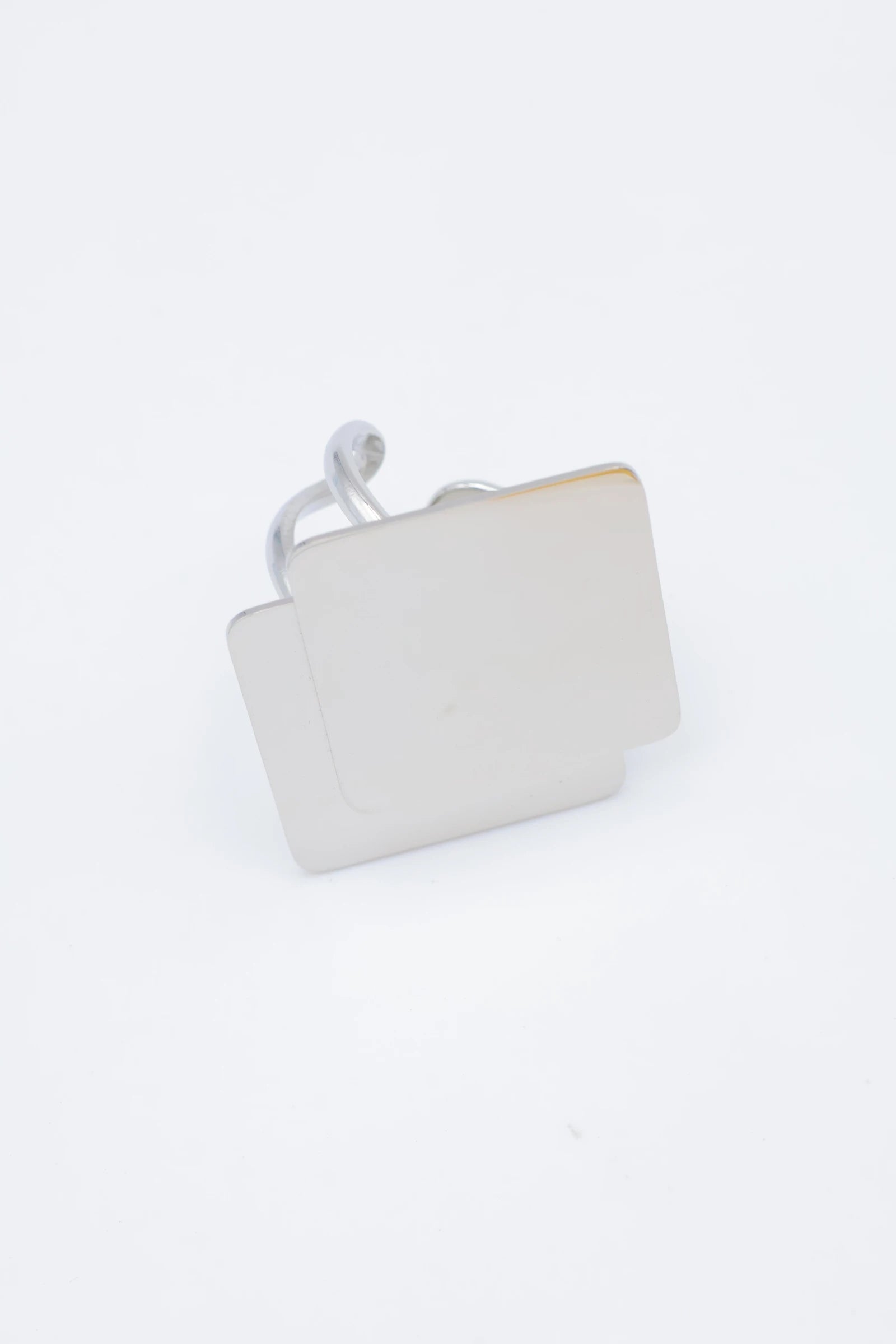 Bague en acier inoxydable ajustable - ARGENT
