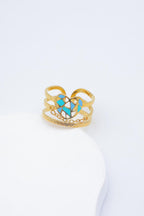 Bague en acier inoxydable ajustable - BLEU