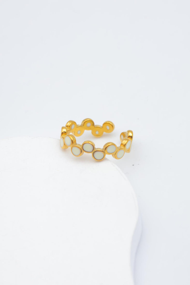 Bague en acier inoxydable ajustable - BLANC