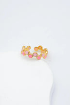 Bague en acier inoxydable ajustable - FUCHSIA
