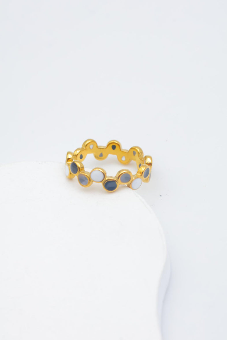 Bague en acier inoxydable ajustable - NOIR