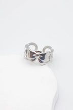 Bague en acier inoxydable ajustable - ARGENT