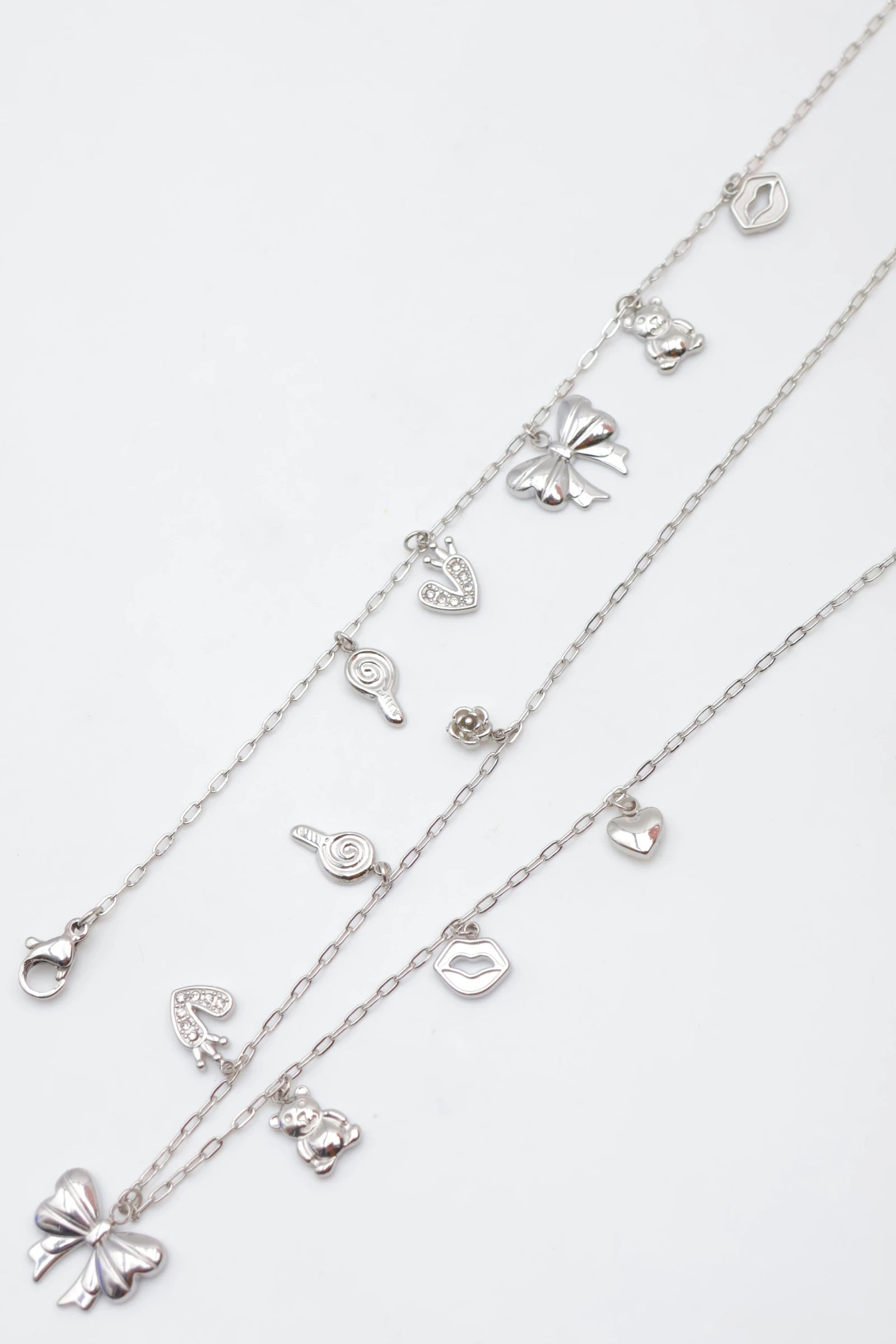 Parure de bijoux en acier inoxydable - ARGENT