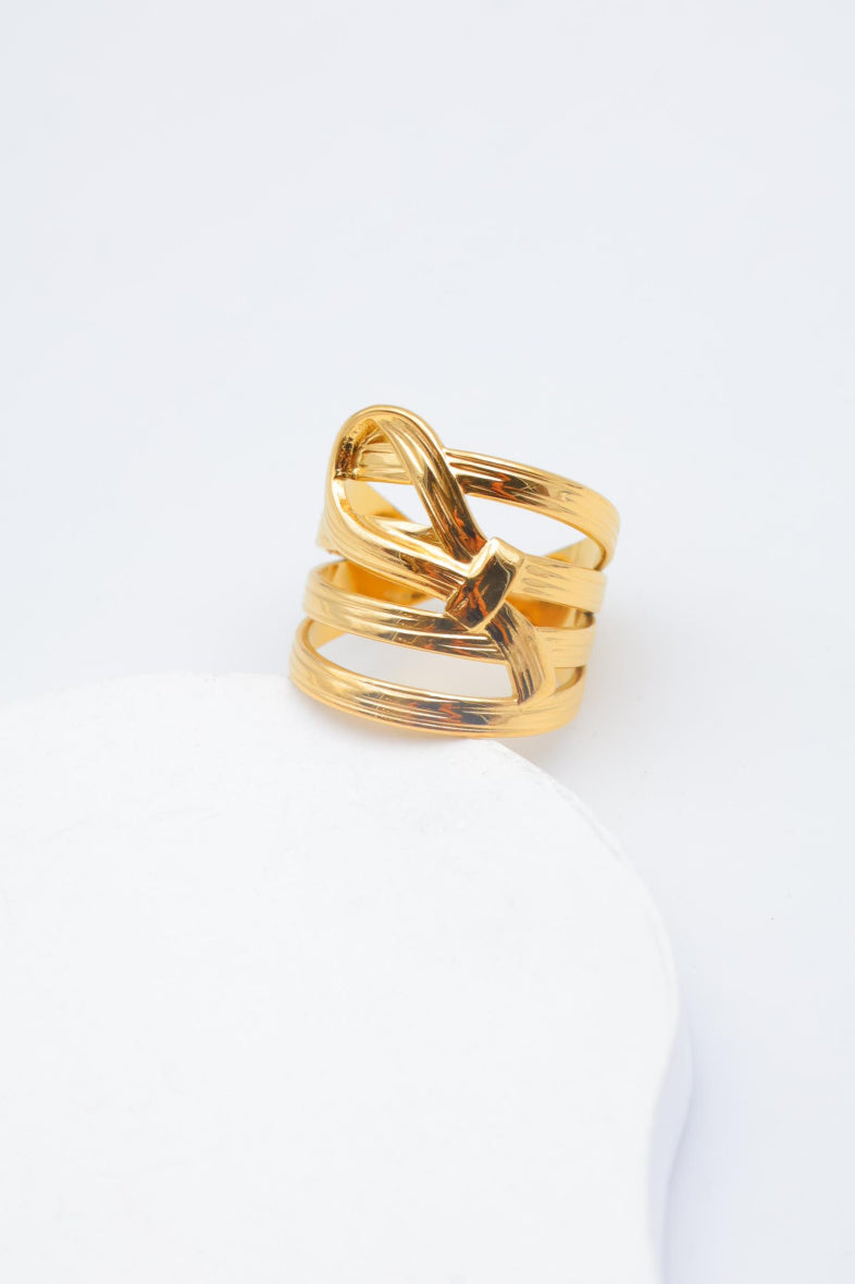 Bague en acier inoxydable ajustable - DORÉ