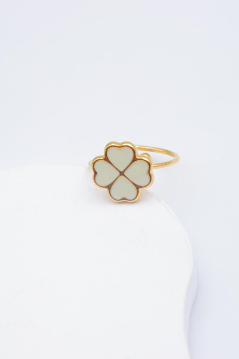Bague en acier inoxydable ajustable - BLANC