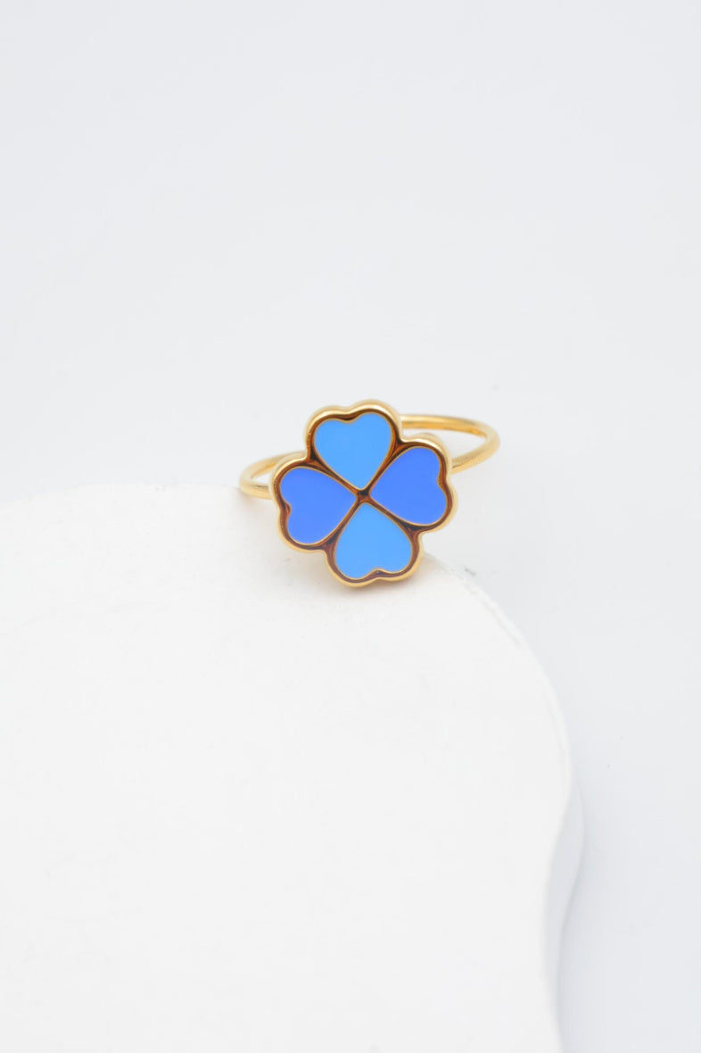 Bague en acier inoxydable ajustable - BLEU