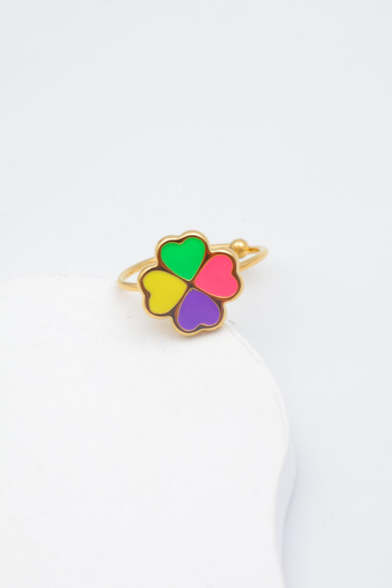 Bague en acier inoxydable ajustable - MULTICOLORE