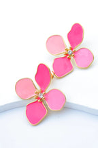 Boucles d'oreilles en acier inoxydable - FUCHSIA