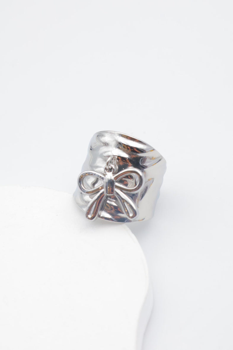 Bague en acier inoxydable ajustable - ARGENT