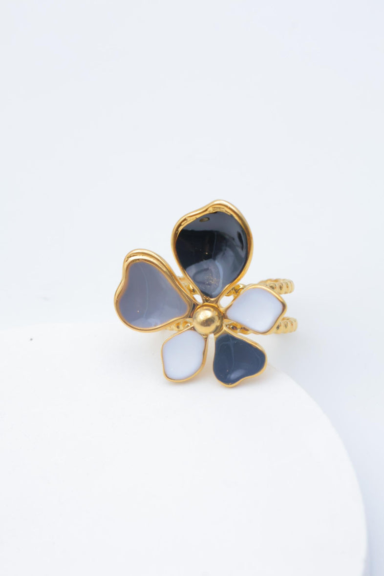 Bague en acier inoxydable ajustable - NOIR