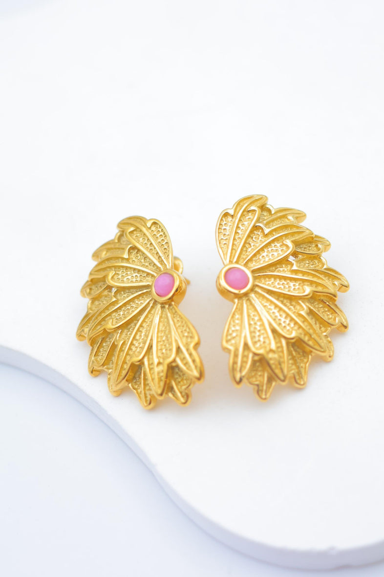 Boucles d'oreilles en acier inoxydable - ROSE
