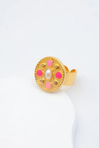Bague en acier inoxydable ajustable - FUCHSIA