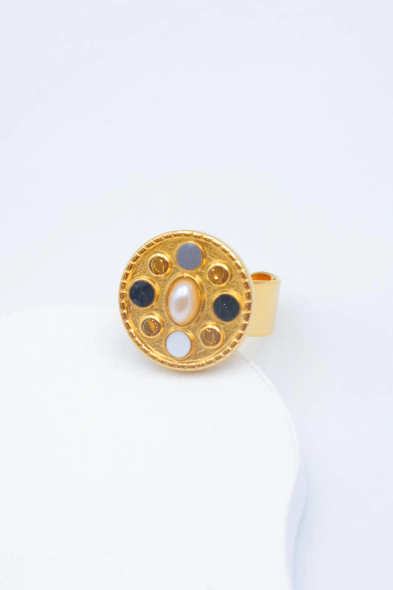 Bague en acier inoxydable ajustable - NOIR