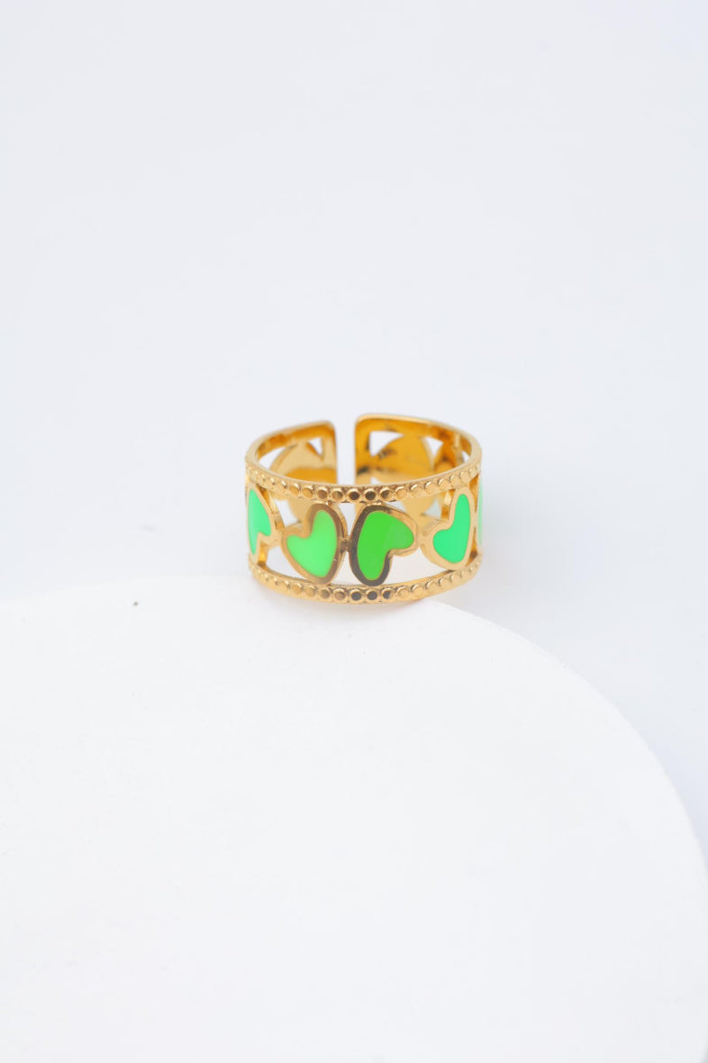 Bague en acier inoxydable ajustable - VERT