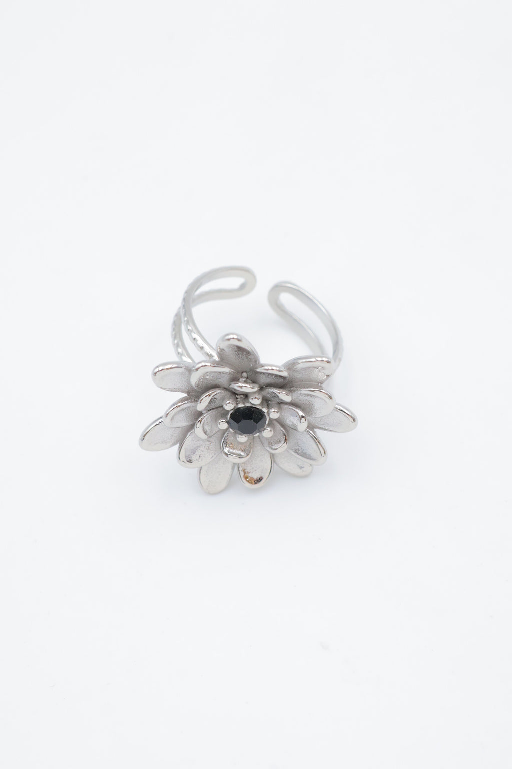 Bague en acier inoxydable ajustable - ARGENT