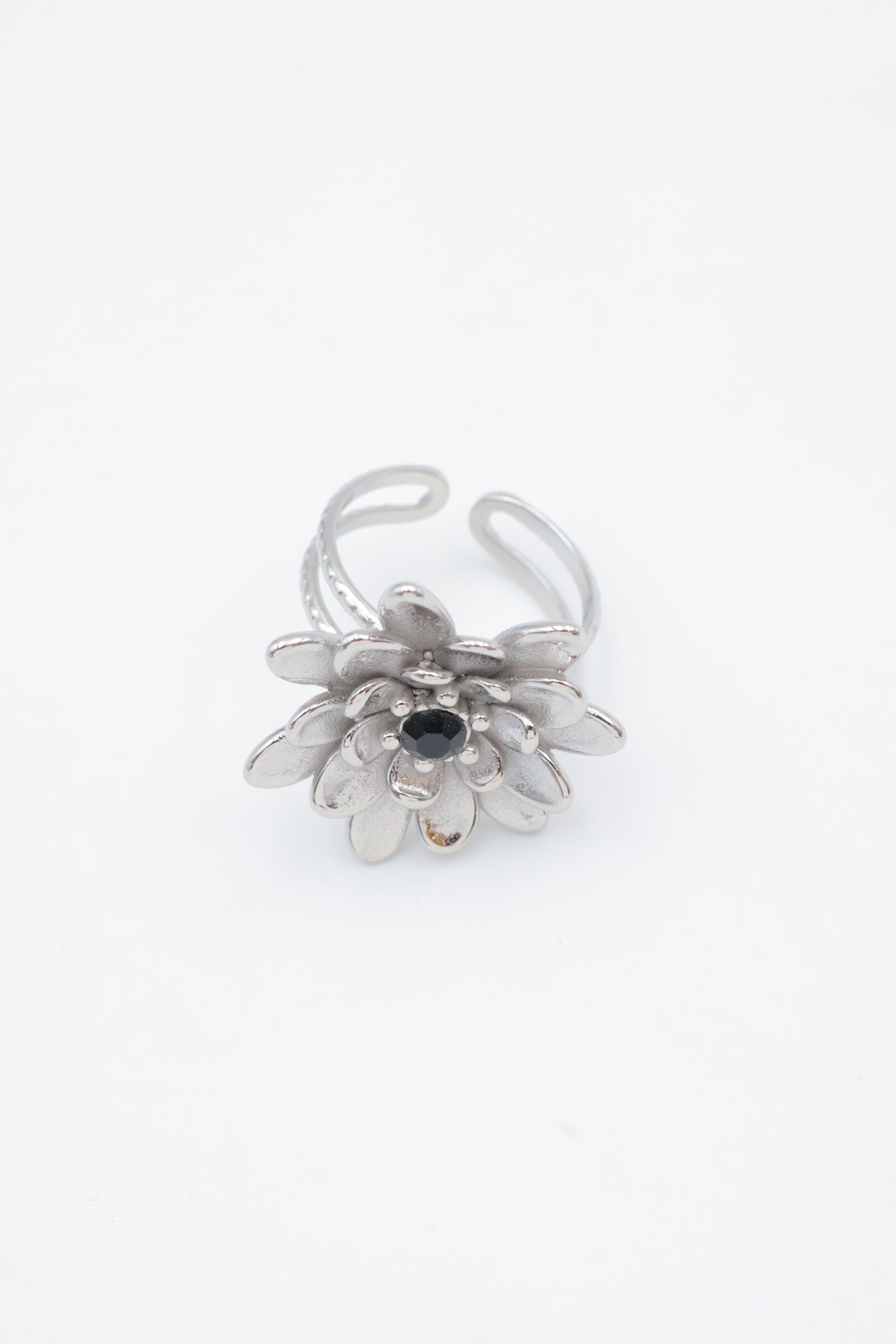 Bague en acier inoxydable ajustable - ARGENT