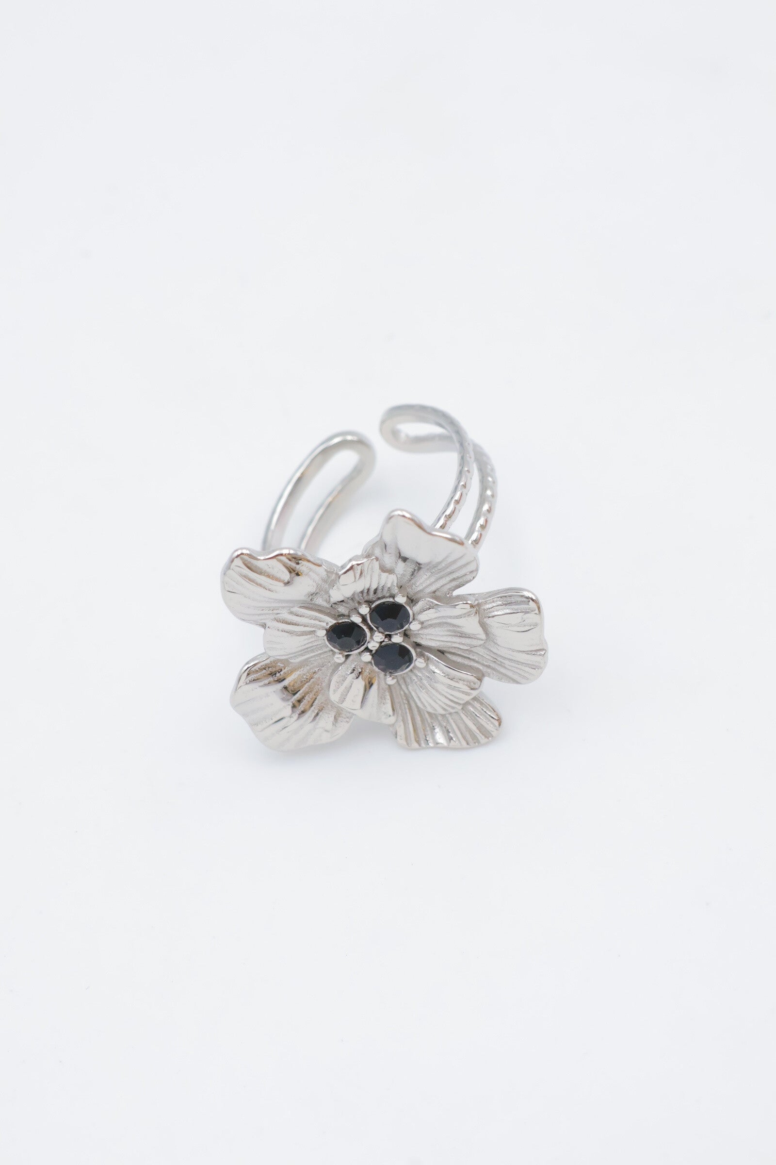Bague en acier inoxydable ajustable - ARGENT