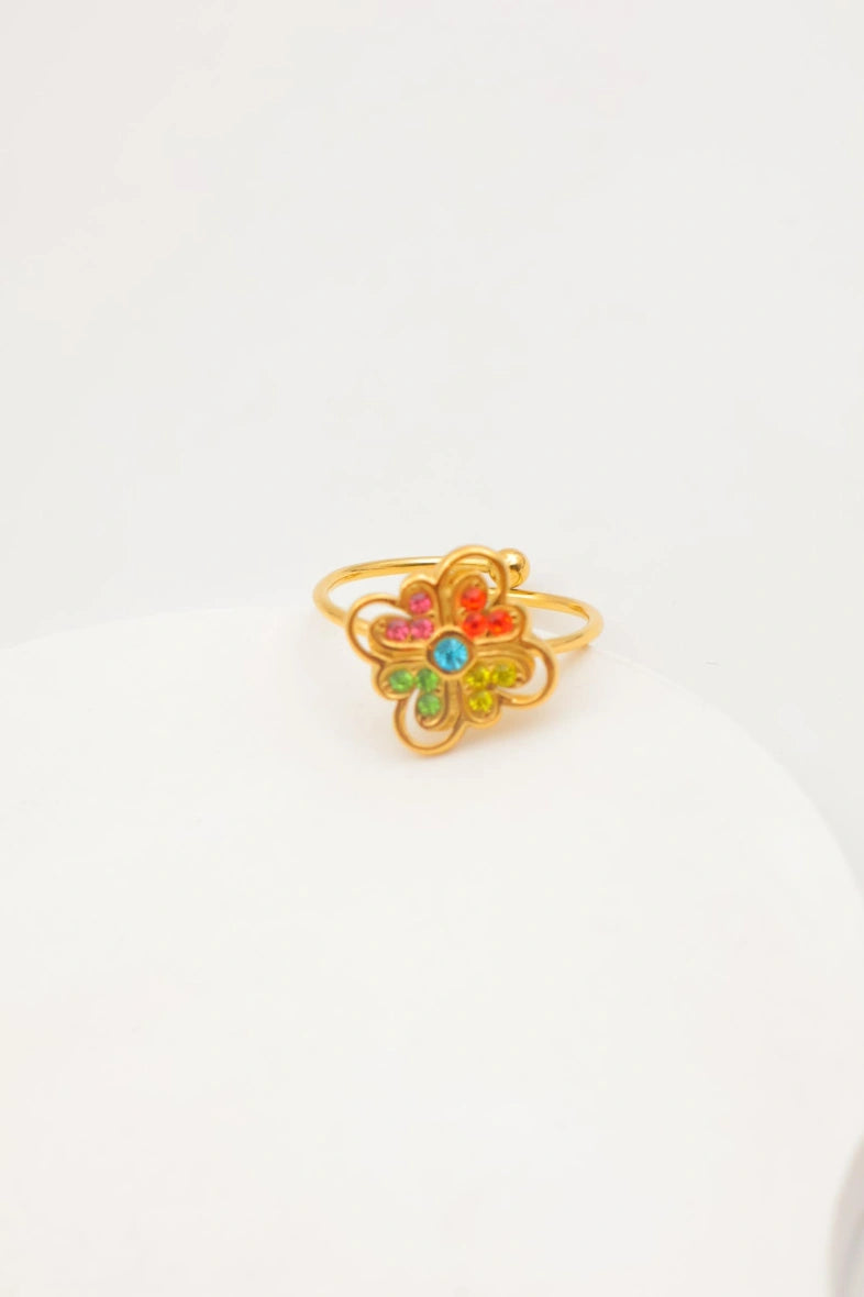 Bague en acier inoxydable ajustable - MULTICOLORE