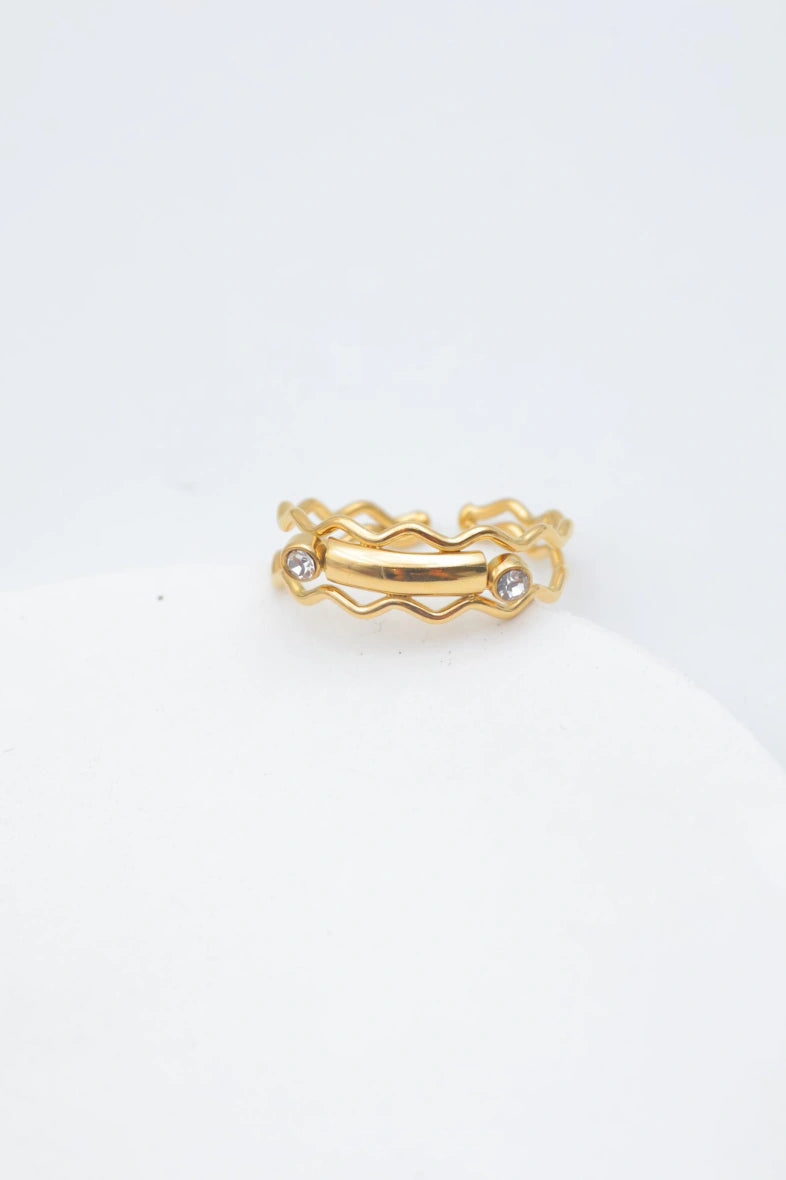 Bague en acier inoxydable ajustable - DORÉ