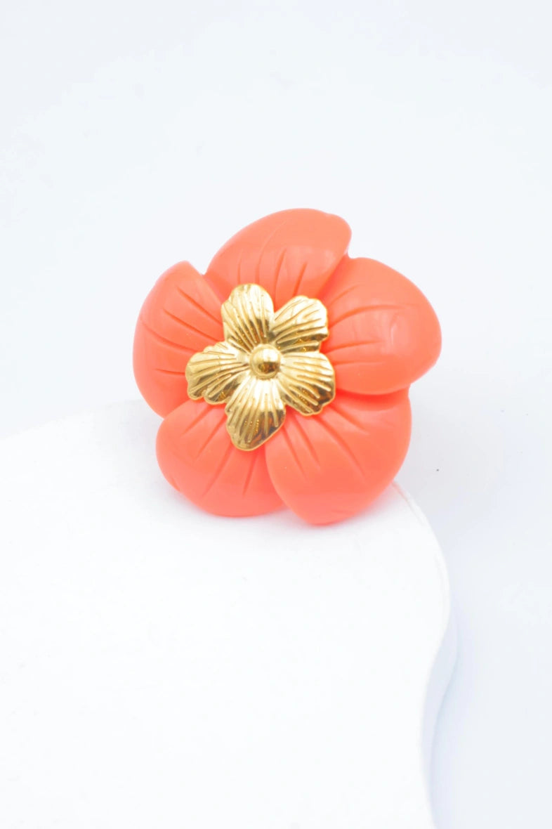 Bague en acier inoxydable ajustable - ORANGE
