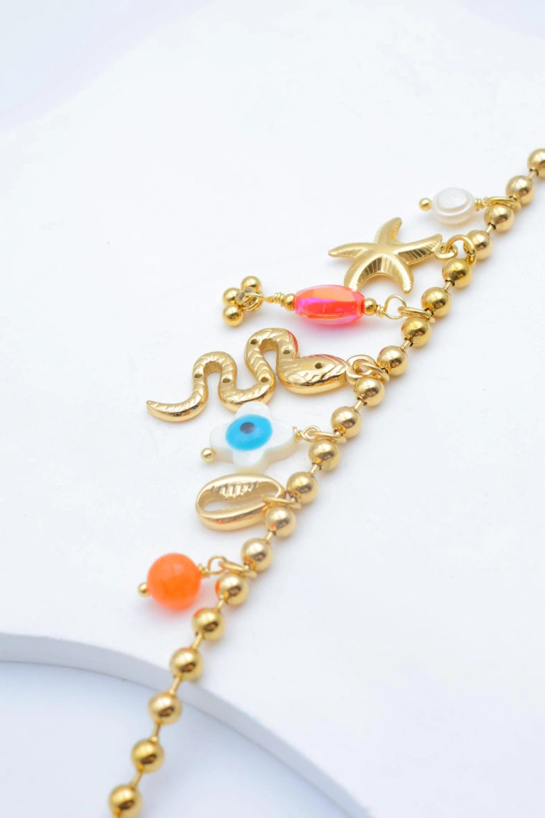 Bracelet en acier inoxydable - ORANGE