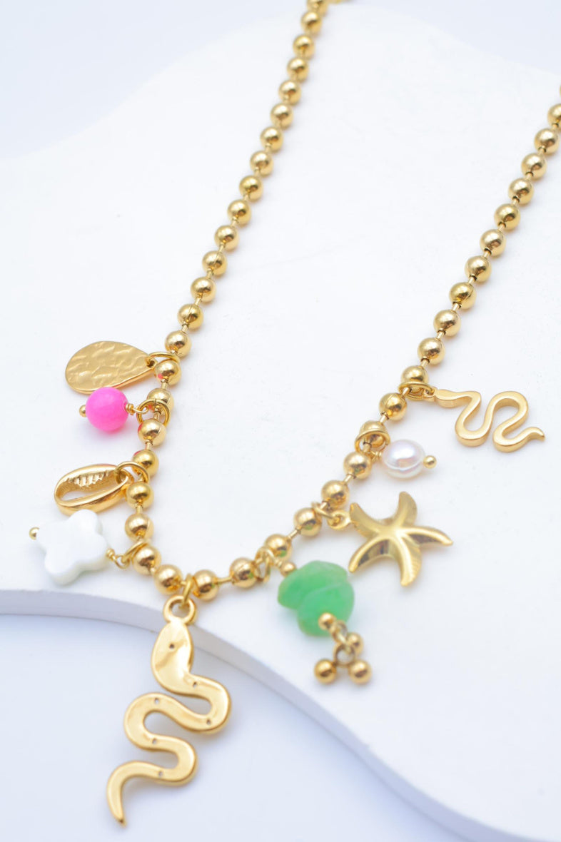 Collier en acier inoxydable - MULTICOLORE