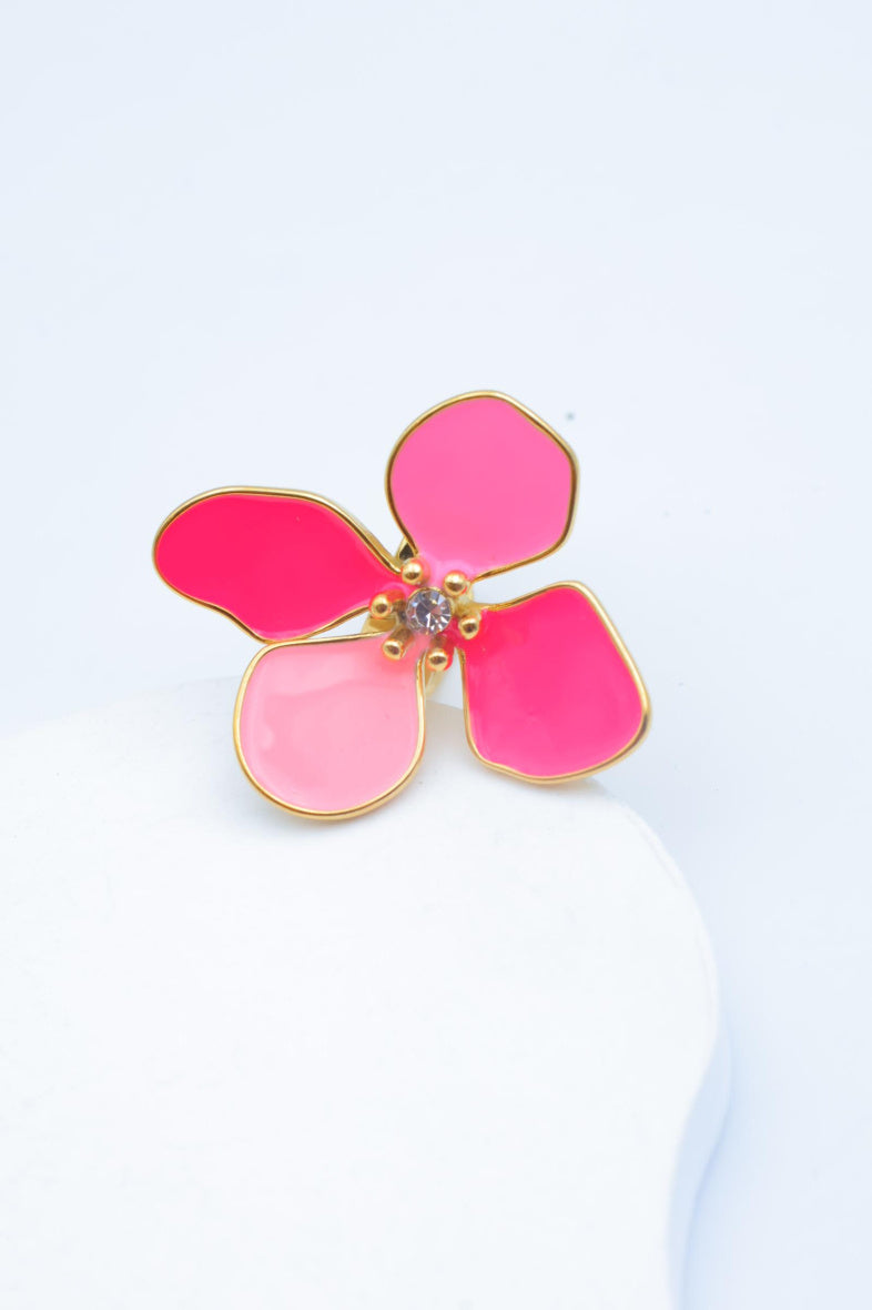 Bague en acier inoxydable ajustable - FUCHSIA
