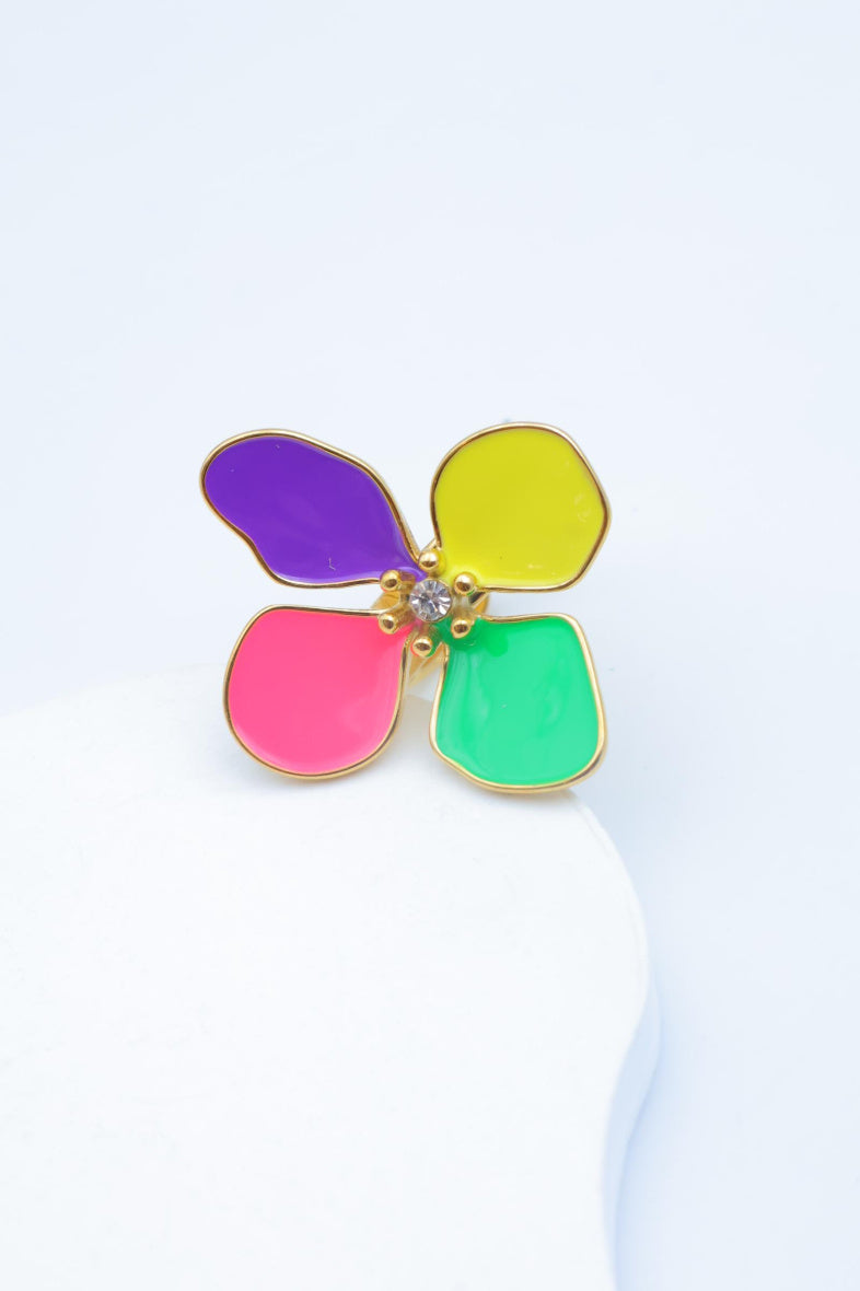 Bague en acier inoxydable ajustable - MULTICOLORE