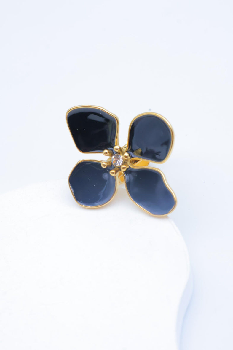 Bague en acier inoxydable ajustable - NOIR