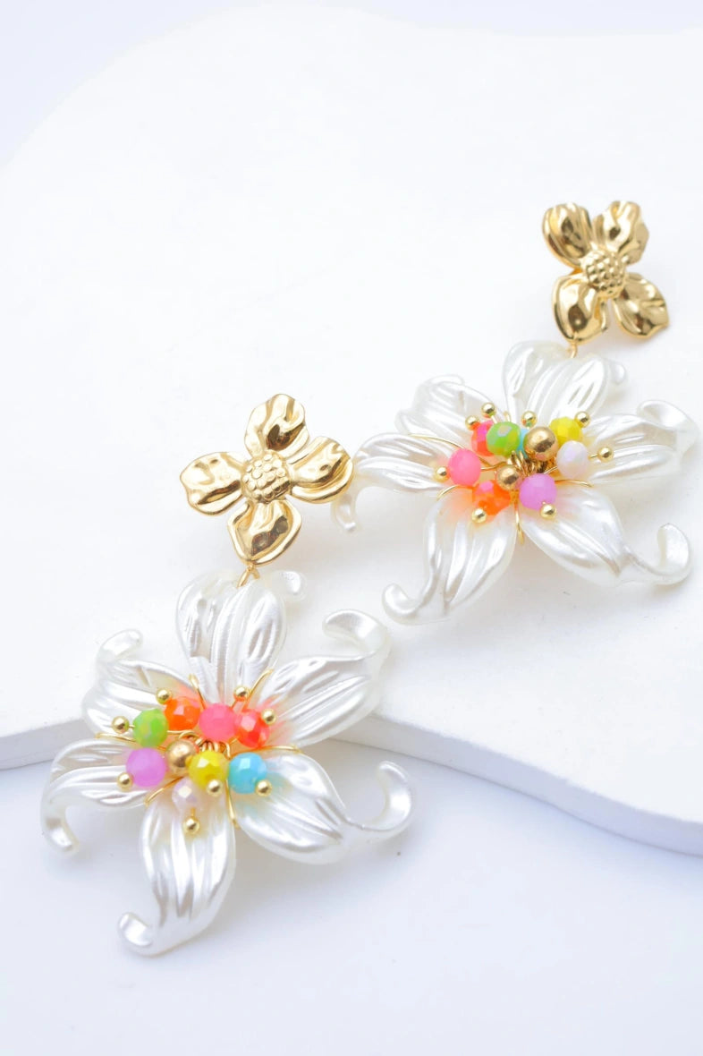 Boucles d'oreilles en acier inoxydable - MULTICOLORE