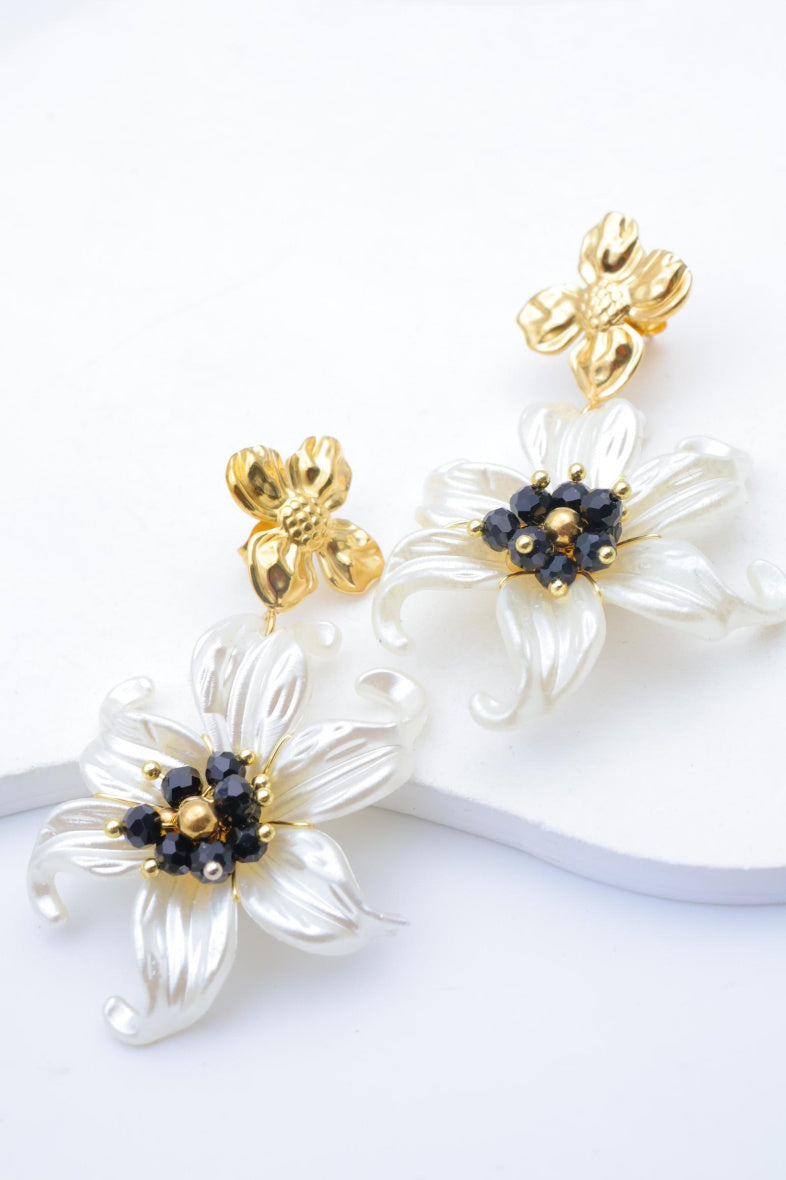 Boucles d'oreilles en acier inoxydable - NOIR