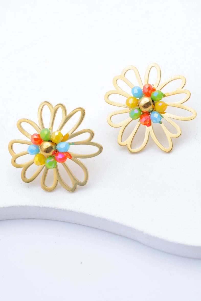 Boucles d'oreilles en acier inoxydable - MULTICOLORE