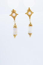 Boucles d'oreilles en acier inoxydable - BLANC