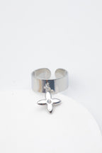 Bague en acier inoxydable ajustable - ARGENT