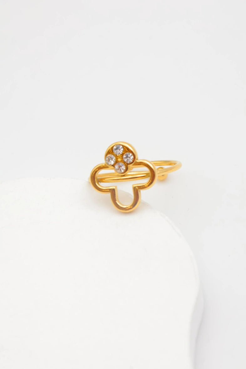 Bague en acier inoxydable ajustable - BLANC
