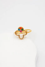 Bague en acier inoxydable ajustable - MULTICOLORE