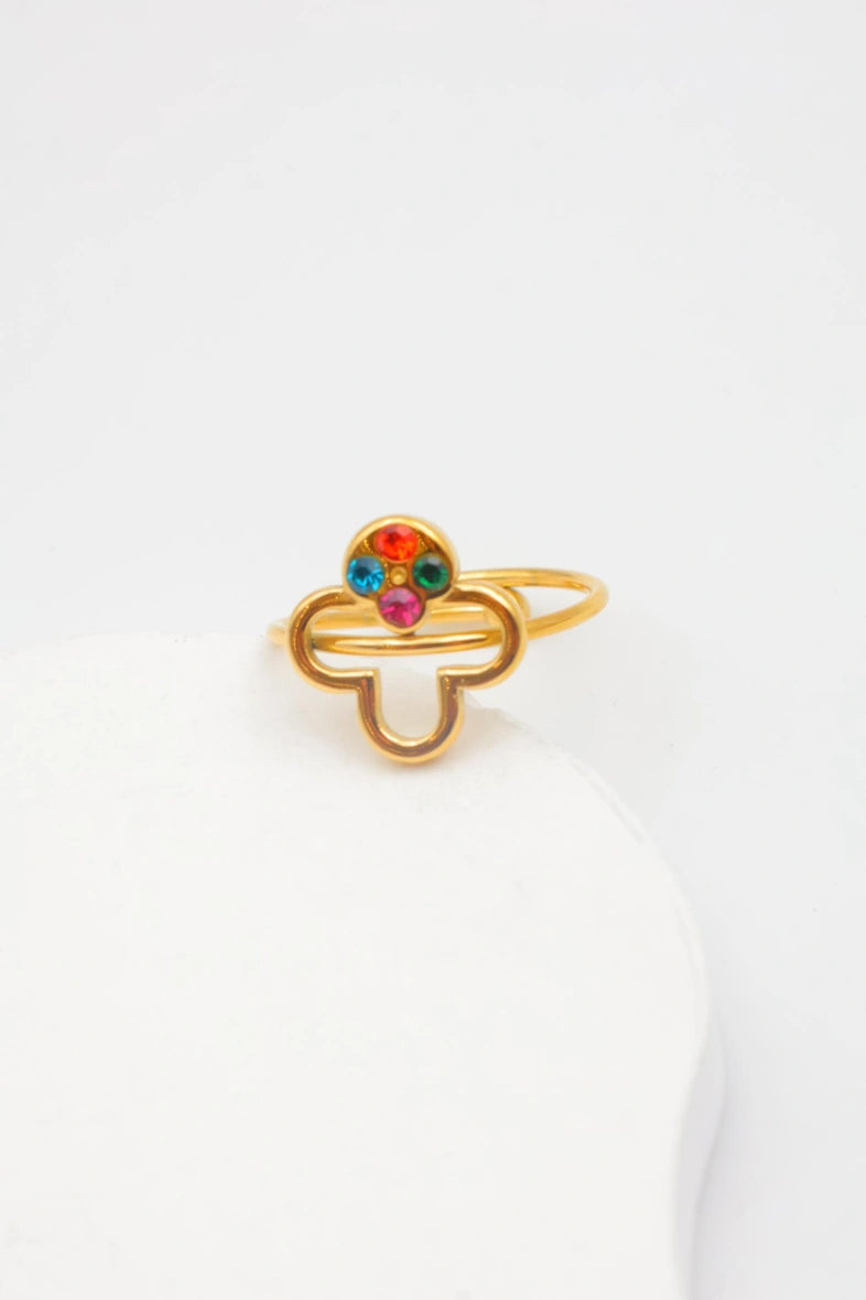Bague en acier inoxydable ajustable - MULTICOLORE