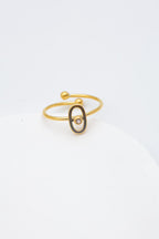 Bague en acier inoxydable ajustable - BLANC