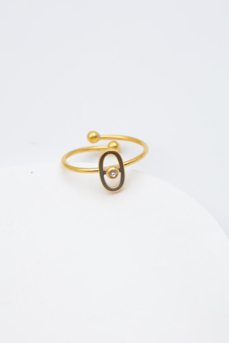 Bague en acier inoxydable ajustable - BLANC