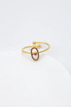 Bague en acier inoxydable ajustable - FUCHSIA