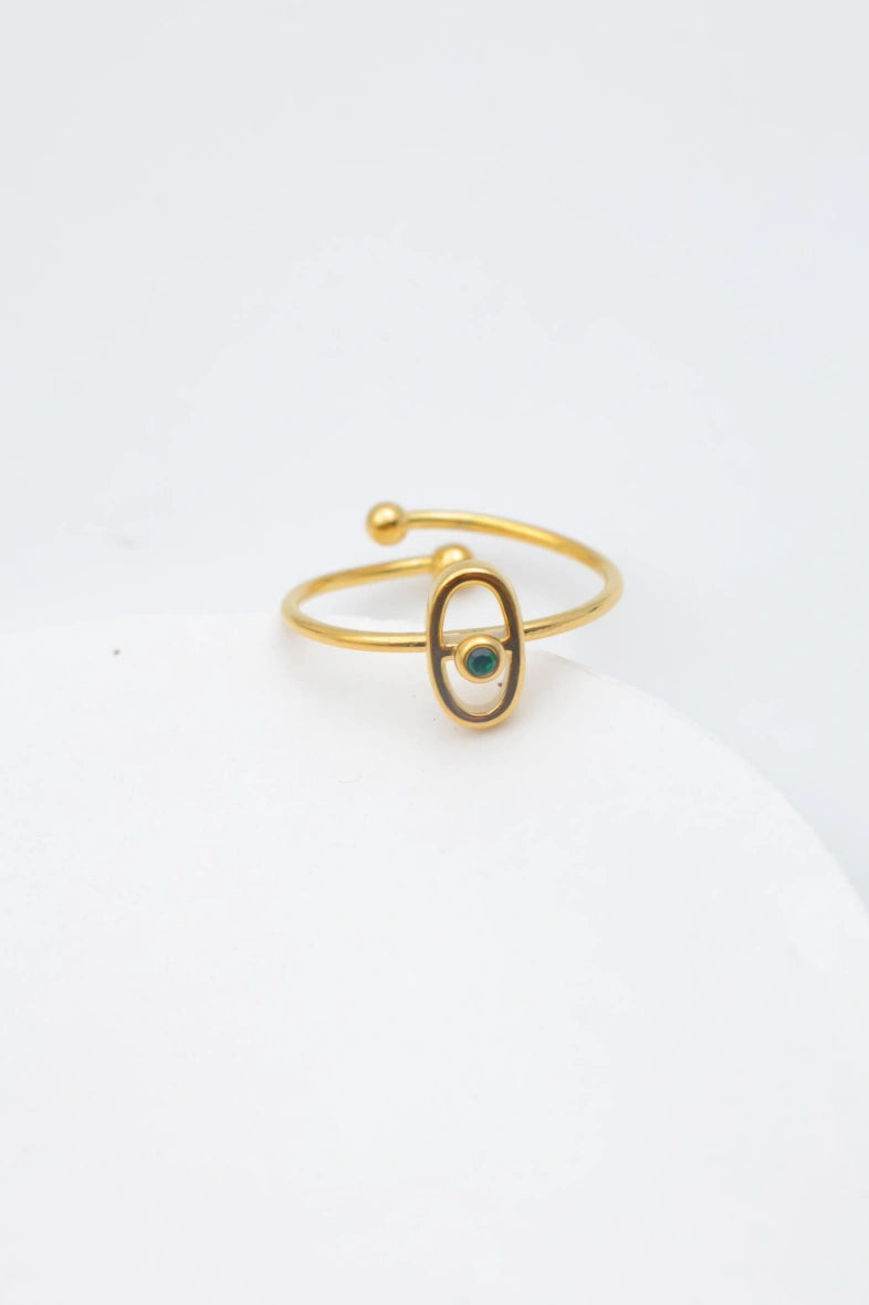 Bague en acier inoxydable ajustable - VERT